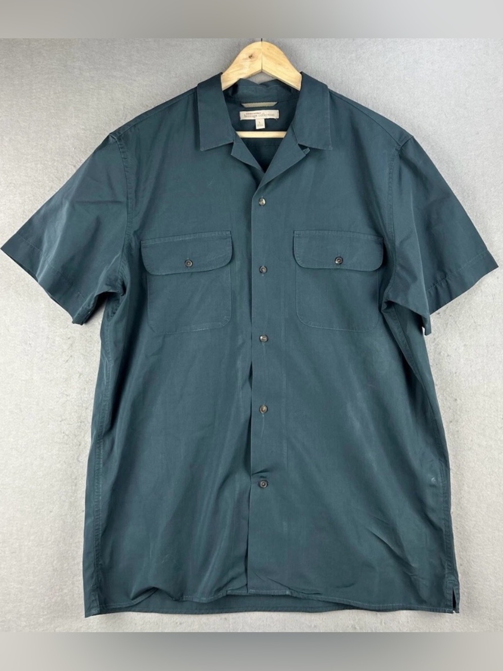 Banana Republic Men's Short-Sleeve Button-Down Shirt in Dark Teal
